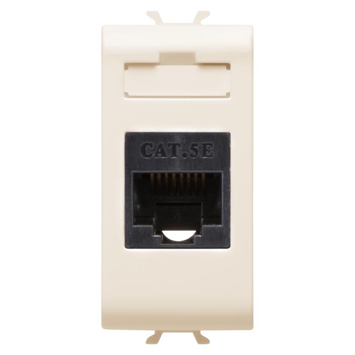 Розетка інтернет Chorusmart RJ45 1M CAT.5E UTP слонова кістка GEWISS [GW11421]