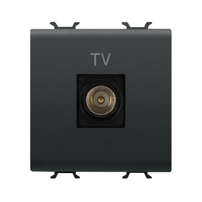 Розетка TV Chorusmart MALE CONN 9.5mm 2M чорний GEWISS [GW12367]