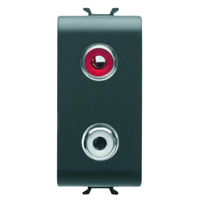Розетка аудіо Chorusmart RCA 1M чорний GEWISS [GW12453]