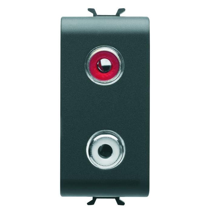 Розетка аудіо Chorusmart RCA 1M чорний GEWISS [GW12453]