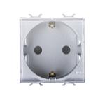 Розетка з кришкою Chorusmart 2M 2P+E 16A титан GEWISS [GW14242]
