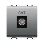Розетка TV/SAT Chorusmart FEMALE CONN 2M титан GEWISS [GW14377]