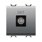 Розетка TV/SAT Chorusmart FEMALE CONN 2M титан GEWISS [GW14377]