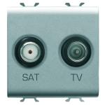 Розетка TV+SAT Chorusmart 2M титан GEWISS [GW14383]