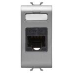 Розетка інтернет Chorusmart RJ45 1M CAT.5E UTP титан GEWISS [GW14421]
