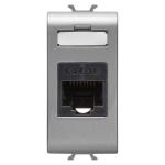 Розетка інтернет Chorusmart RJ45 1M CAT.5E UTP титан GEWISS [GW14421]