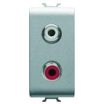 Розетка аудіо Chorusmart RCA 1M титан GEWISS [GW14453]
