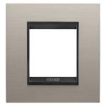Рамка Chorusmart LUX 2M металева матовий алюміній/лава GEWISS [GW16222WS]