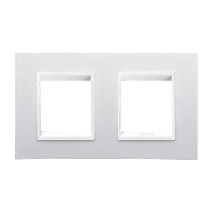 Рамка Chorusmart LUX 2+2M горизонтальна монохром білий GEWISS [GW16223YB]