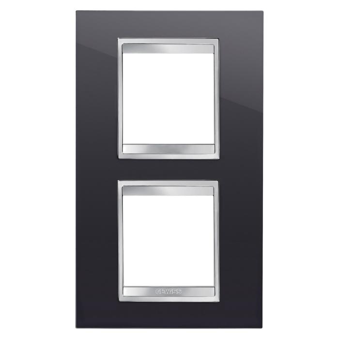 Рамка Chorusmart LUX 2+2M вертикальна тонер чорний GEWISS [GW16224TN]