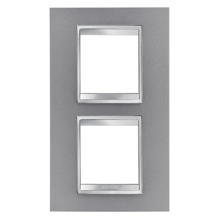 Рамка Chorusmart LUX 2+2M вертикальна титан GEWISS [GW16224VT]
