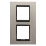 Рамка Chorusmart LUX 2+2M вертикальна металева матовий алюміній/лава GEWISS [GW16224WS]