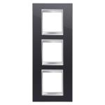 Рамка Chorusmart LUX 2+2+2M вертикальна тонер чорний GEWISS [GW16227TN]