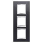 Рамка Chorusmart LUX 2+2+2M вертикальна тонер чорний GEWISS [GW16227TN]