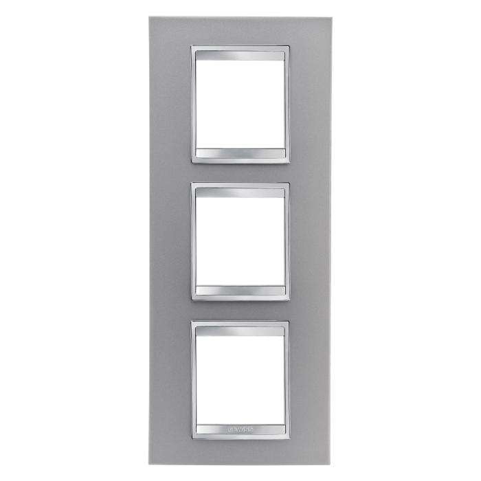 Рамка Chorusmart LUX 2+2+2M вертикальна титан GEWISS [GW16227VT]
