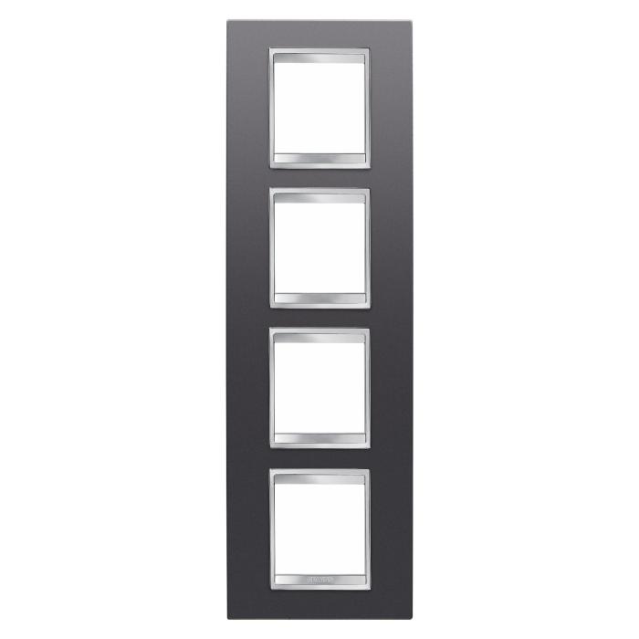 Рамка Chorusmart LUX 2+2+2+2M вертикальна сланець GEWISS [GW16229VA]