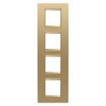 Рамка Chorusmart LUX 2+2+2+2M вертикальна металева золото GEWISS [GW16229XG]