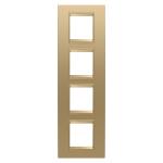 Рамка Chorusmart LUX 2+2+2+2M вертикальна металева золото GEWISS [GW16229XG]