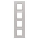 Рамка Chorusmart LUX 2+2+2+2M вертикальна металева натуральний беж GEWISS [GW16229XL]