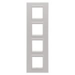 Рамка Chorusmart LUX 2+2+2+2M вертикальна металева натуральний беж GEWISS [GW16229XL]