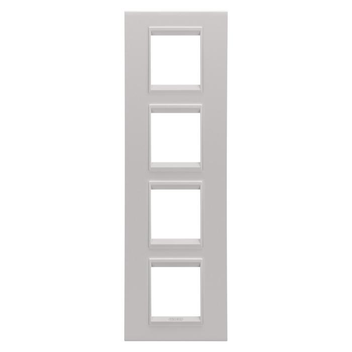 Рамка Chorusmart LUX 2+2+2+2M вертикальна металева натуральний беж GEWISS [GW16229XL]