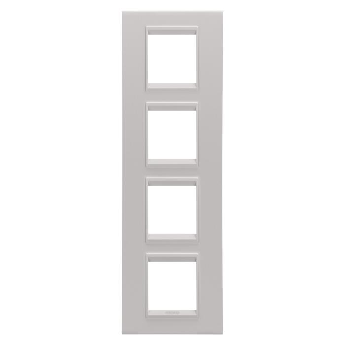 Рамка Chorusmart LUX 2+2+2+2M вертикальна металева натуральний беж GEWISS [GW16229XL]