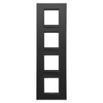 Рамка Chorusmart LUX 2+2+2+2M вертикальна металева сатиновий чорний GEWISS [GW16229XM]