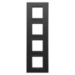Рамка Chorusmart LUX 2+2+2+2M вертикальна металева сатиновий чорний GEWISS [GW16229XM]