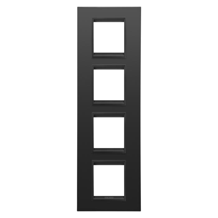 Рамка Chorusmart LUX 2+2+2+2M вертикальна металева сатиновий чорний GEWISS [GW16229XM]