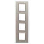 Рамка Chorusmart LUX 2+2+2+2M вертикальна матовий алюміній GEWISS [GW16229XS]