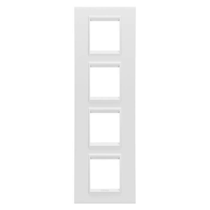 Рамка Chorusmart LUX 2+2+2+2M вертикальна металева сатиновий білий GEWISS [GW16229XW]