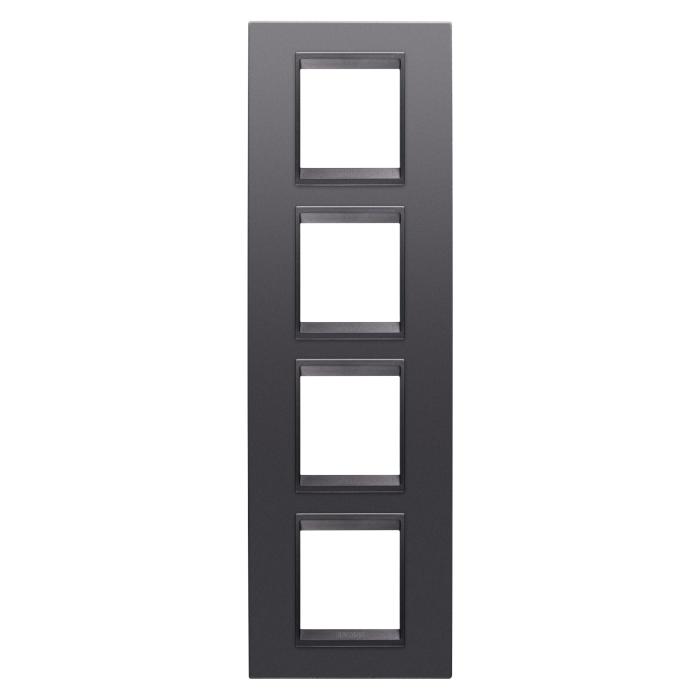 Рамка Chorusmart LUX 2+2+2+2M вертикальна сланець абсолют GEWISS [GW16229YA]