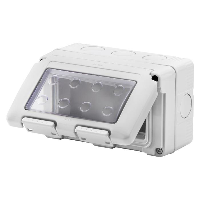 Герметичний корпус горизонтальний  27 COMBI 4М (4х1) IP55 сірий GEWISS [GW27044]