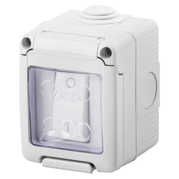 Вимикач в зборі 27 COMBI SYSTEM 2Р 16AX IP55 сірий GEWISS [GW27832]