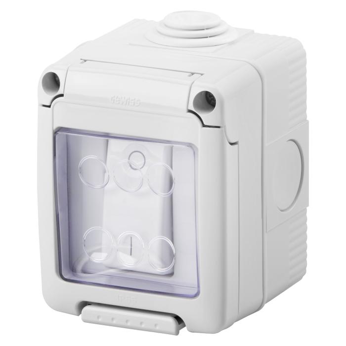 Вимикач в зборі 27 COMBI SYSTEM 2Р 16AX IP55 сірий GEWISS [GW27832]
