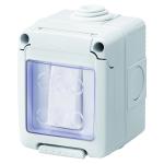 Вимикач кнопковий в зборі 27 COMBI SYSTEM 1Р 10A IP55 сірий GEWISS [GW27835]