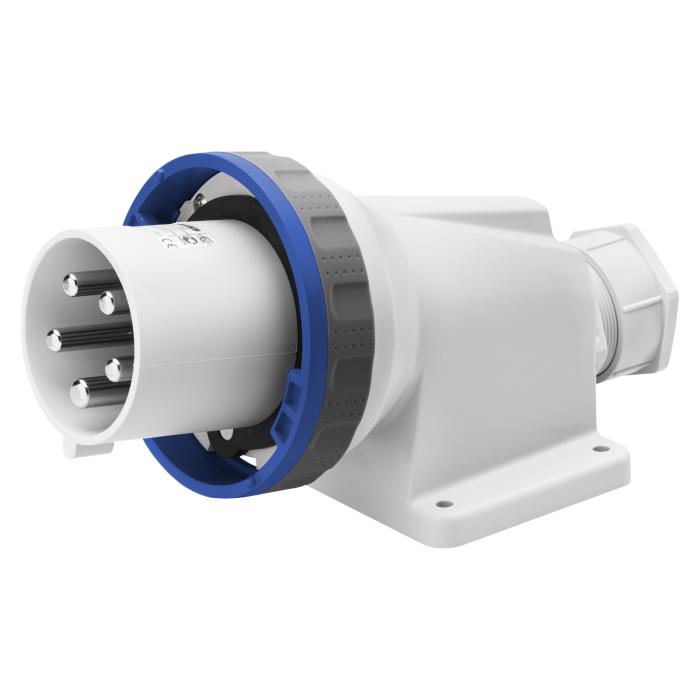 Вилка стаціонарна 90° IEC 309 HP IP67 2P+E 63A 230V 6H GEWISS [GW61448]