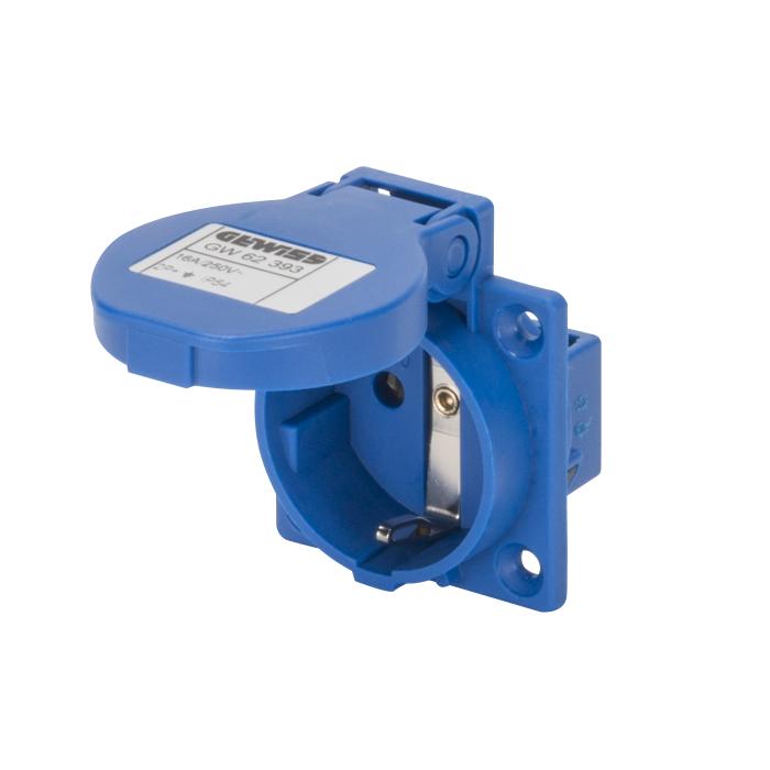 Розетка вбудована 10° Schuko IP54 2P+E 16A 230V 50x50 GEWISS [GW62393]