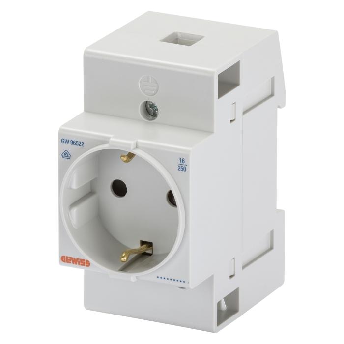 Розетка 2P+E на DIN-рейку 250В/16А 2,5M GEWISS [GW96522]