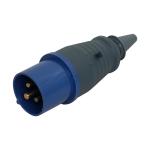 Вилка 013 переносна 2Р+РЕ 16А 220В IP44 UEC [HPC-P013-016-3-IP44-U]
