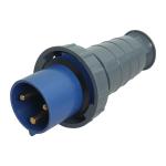 Вилка 033 переносна 2Р+РЕ 63А 220В IP67 UEC [HPC-P033-063-3-IP67-U]