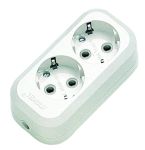 Колодка із з/к 2 гнізда, білий, Makel [MGP111]