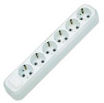 Колодка із з/к 6 гнізд, білий, Makel [MGP181]