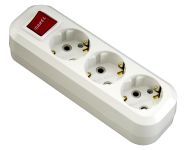 Колодка із з/к 3 гнізда, білий, Makel [MGP211]