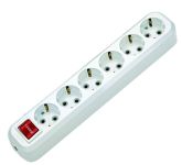 Колодка із з/к 6 гнізд, білий, Makel [MGP231]