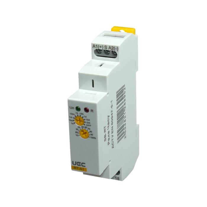 Реле часу RT 1 конт. 12-240 В AС/DC (затримка вмикання) UEC [SB-RT-A1-ACDC12-240V]