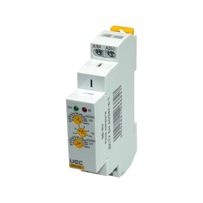 Реле напруги 1-фазне RV-2 110-240 В AC/DC UEC [SB-RV-02-AD110-240]
