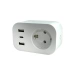 WIFI SMART розетка WPU-16A з енерго-моніторингом IP20 UEC [SM-WPU-EM-16A2U1C]
