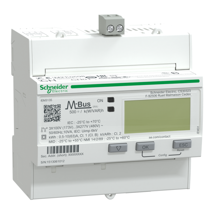Лічильник енергії, 63 А, Acti9 - Schneider Electric [A9MEM3135]