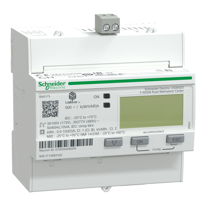 Лічильник енергії, 63 А, Acti9 - Schneider Electric [A9MEM3175]
